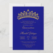 Blauw thema Quinceanera Kaart (Voorkant)