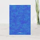 Blauw Thema Verjaardagstaart Met Sterren Kaart (Achterkant)