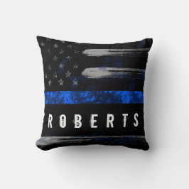 BLAUW Thin Line Disted Flag Name Pillow Kussen