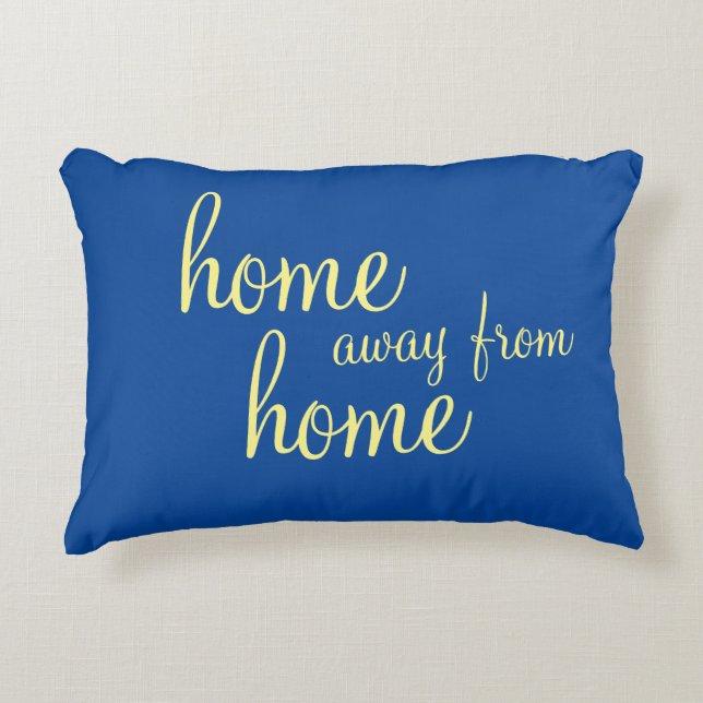  blauw " thuis van huis " accentuering kussen (Voorkant)