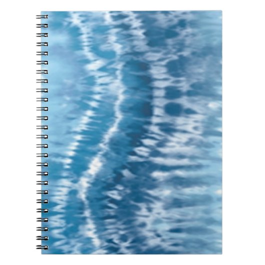 Blauw Tie Dye Spiraal Notebook Notitieboek (Voorkant)
