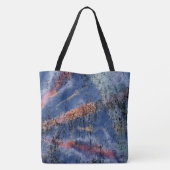 Blauw Tiedie Schoudertas Tote Bag (Achterkant)