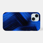 Blauw tijdelijk Abstract iPhone 15 Hoesje (Achterkant horizontaal)