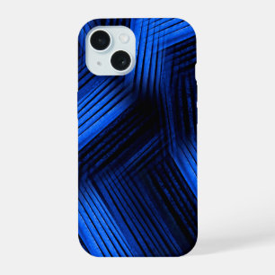 Blauw tijdelijk Abstract iPhone 15 Hoesje