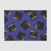 Blauw tissuepapier voor afstudeerders (Voorkant)