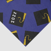 Blauw tissuepapier voor afstudeerders (Detail)