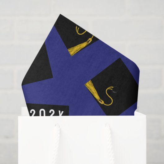Blauw tissuepapier voor afstudeerders (Cadeauzakje)