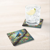 Blauw Tit 1 Kartonnen Onderzetters (Insitu)