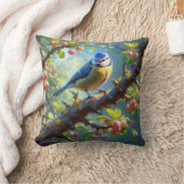 Blauw Tit 1 Kussen (Deken)