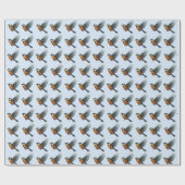 Blauw Tit blauw Cadeaupapier (Vlak)