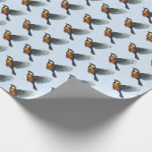 Blauw Tit blauw Cadeaupapier (Hoek)