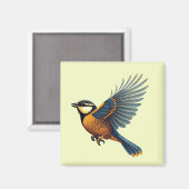 Blauw tit magneet (Voorkant / Achterkant)