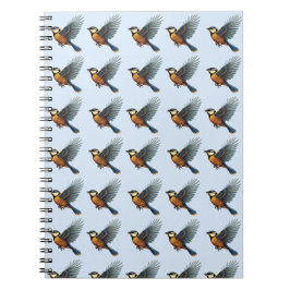 Blauw tit notitieboek