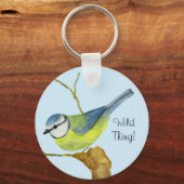 Blauw tit sleutelhanger (Voorkant)