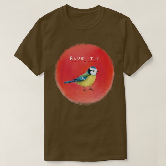 Blauw tit t-shirt (Design voorkant)