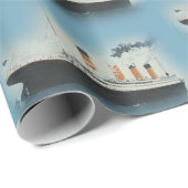  blauw Titanic Ship Birthday Wrapping Paper Cadeaupapier (Rol Hoek)