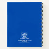 Blauw Toevoegen Zakelijk Logo Modern Professioneel Notitieboek (Achterkant)