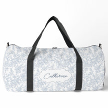 Blauw toile bloemenkraam gepersonaliseerd