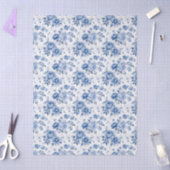 Blauw toile bloemmotief tissuepapier (Craft)
