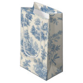 Blauw toile cadeautas (Voorkant Gekanteld)