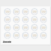 Blauw toile Congrats Grad labels (Vel)