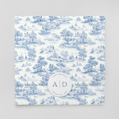 Blauw Toile de Jouy geschenkverpakking Elegant Tissuepapier
