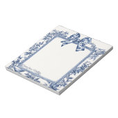 Blauw  Toile de Jouy ingelijst Notitieblok (Linkerzijde)