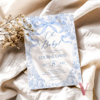 Blauw Toile de Juoy Strik Chinoiserie Baby Borrel