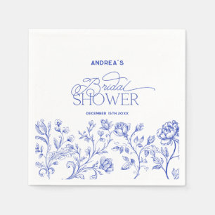 Blauw toile elegant bruiloftsfeest servet