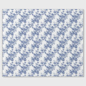 Blauw toile elegant cadeaupapier (Vlak)