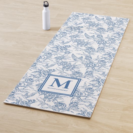 Blauw toile Franse aangepaste naam Yogamat (In situ)