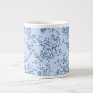 Blauw toile grote koffiekop