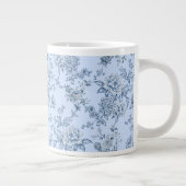 Blauw toile grote koffiekop (Rechts)
