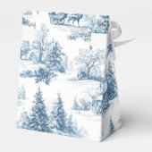 Blauw toile kerstpatroon bedankdoosjes (Achterkant)