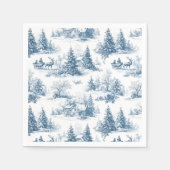 Blauw toile kerstpatroon servet (Voorkant)