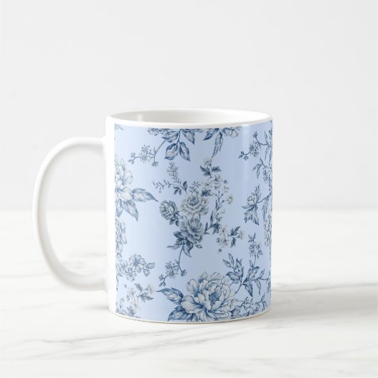 Blauw toile koffiemok (Links)
