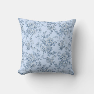 Blauw toile kussen