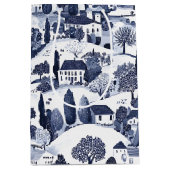 Blauw toile landschapscene medium cadeauzakje (Voorkant)