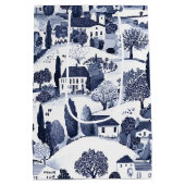 Blauw toile landschapscene medium cadeauzakje (Achterkant)