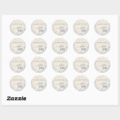 Blauw toile oceaanthema Bruidsmeisjesfeest Ronde Sticker (Vel)
