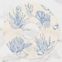 Blauw toile oceaanthema Bruidsmeisjesfeest