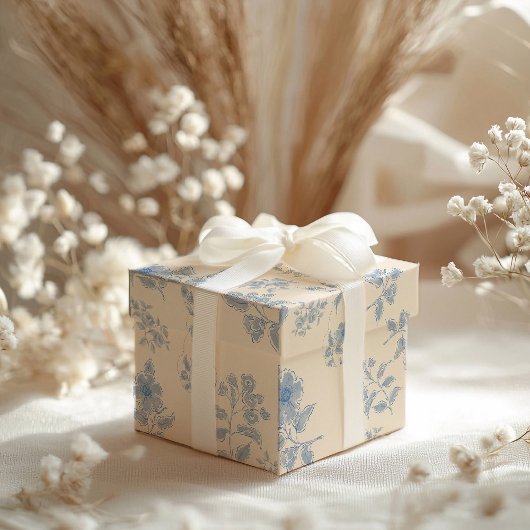 Blauw toile Pasen Cadeaupapier