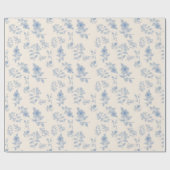Blauw toile Pasen Cadeaupapier (Vlak)