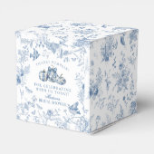 Blauw toile pompoen Franse herfst bruidsdouche Bedankdoosjes (Achterkant)