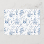 Blauw toile pompoen luierraffle uitnodiging inzets informatiekaartje (Achterkant)