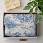 Blauw toile-steampunk-tissuepapier tissuepapier (Geschenk)