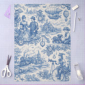 Blauw toile-steampunk-tissuepapier tissuepapier (Craft)