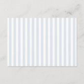 Blauw toile trouwdetails kaart (Achterkant)