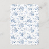 Blauw Toile U kunt een uitnodiging voor een recept Informatiekaartje (Achterkant)
