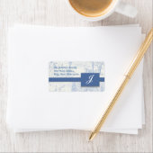 Blauw toilet Adresetiketten Etiket (Insitu)